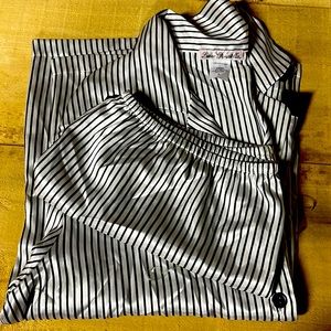 Linea Donatella Black and White Striped PJ’s